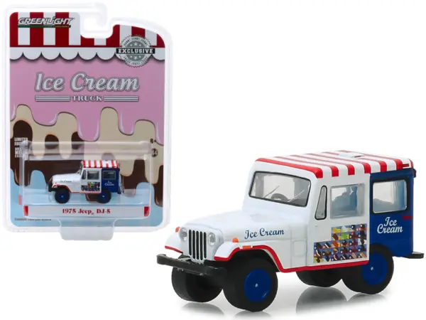 1975 Jeep DJ-5 Ice Cream Truck "Hobby Exclusive" 1/64 Diecast Model Car by Greenlight #1