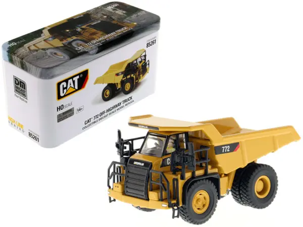 CAT Caterpillar 772 Off-Highway Dump Truck with Operator "High Line" Series 1/87 (HO) Scale Diecast Model by Diecast Masters #1