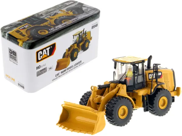 CAT Caterpillar 966M Wheel Loader with Operator "High Line" Series 1/87 (HO) Scale Diecast Model by Diecast Masters #1