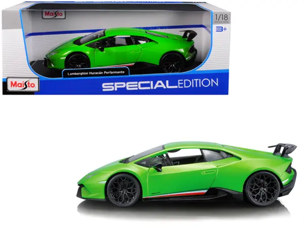 Lamborghini Huracan Performante Metallic Green 1/18 Diecast Model Car by Maisto #1