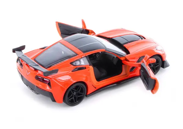2019 Chevrolet Corvette ZR1 Orange with Black Accents 1/24 Diecast Model Car by Motormax #3