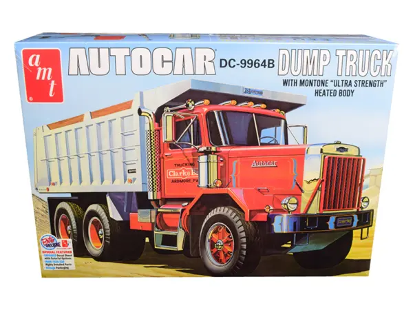 Skill 3 Model Kit Autocar DC-9964B Dump Truck 1/25 Scale Model by AMT #1