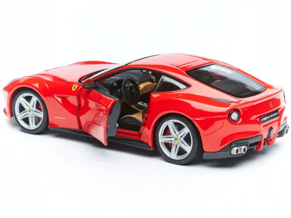 Ferrari 488 Pista Red with White and Blue Stripes 1/24 Diecast Model Car by Bburago #2