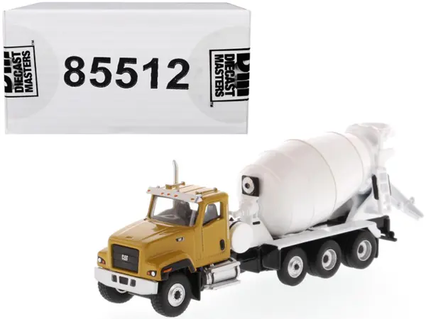 CAT Caterpillar CT681 Concrete Mixer Yellow and White "High Line" Series 1/87 (HO) Scale Diecast Model by Diecast Masters #1
