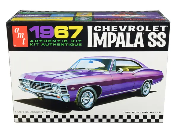 Skill 2 Model Kit 1967 Chevrolet Impala SS 1/25 Scale Model by AMT #1