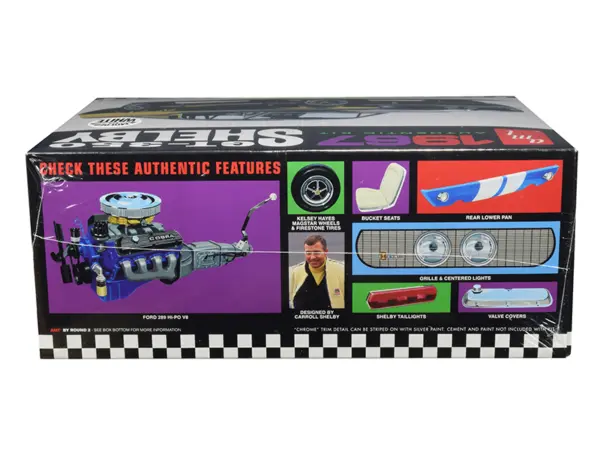 Skill 2 Model Kit 1967 Ford Mustang Shelby GT350 White 1/25 Scale Model by AMT #2