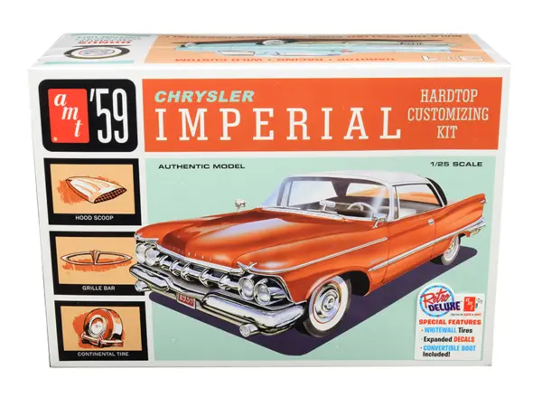 Skill 2 Model Kit 1959 Chrysler Imperial 3 in 1 Kit 1/25 Scale Model by AMT #1