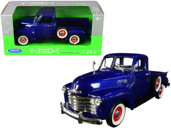 1953 Chevrolet 3100 Pickup Truck Blue 1/24-1/27 Diecast Model Car by Welly #1