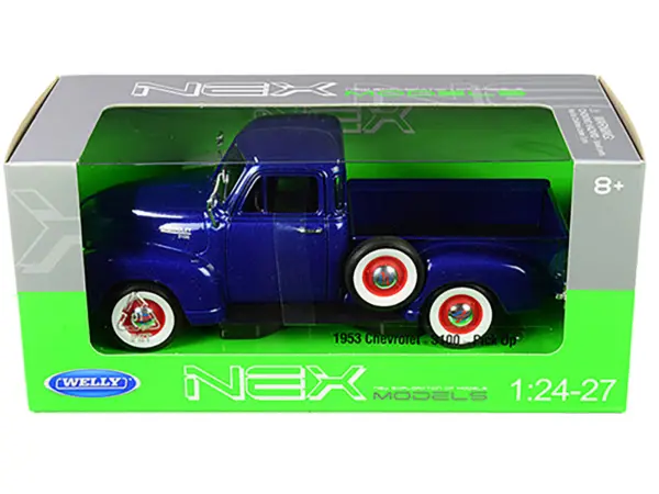 1953 Chevrolet 3100 Pickup Truck Blue 1/24-1/27 Diecast Model Car by Welly #3