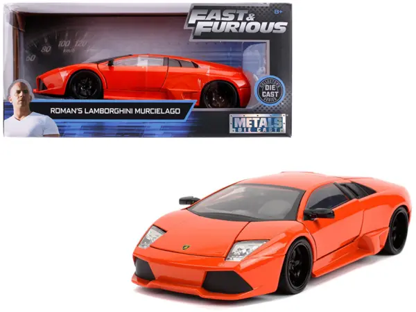 Roman's Lamborghini Murcielago Orange "Fast & Furious" Movie 1/24 Diecast Model Car by Jada #1
