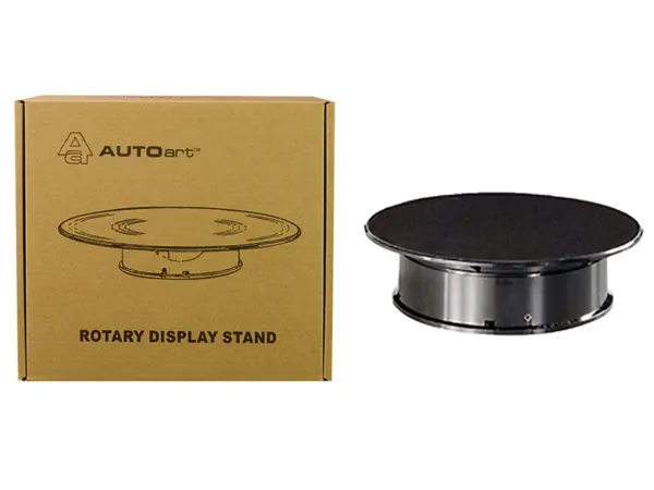 Rotary Display Turntable Stand Small 8 Inches with Black Top for 1/64, 1/43, 1/32, 1/24 Scale Models by Autoart #1