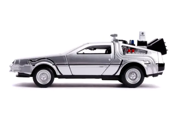 DeLorean DMC (Time Machine) Silver "Back to the Future Part II" (1989) Movie "Hollywood Rides" Series 1/32 Diecast Model Car by Jada #3