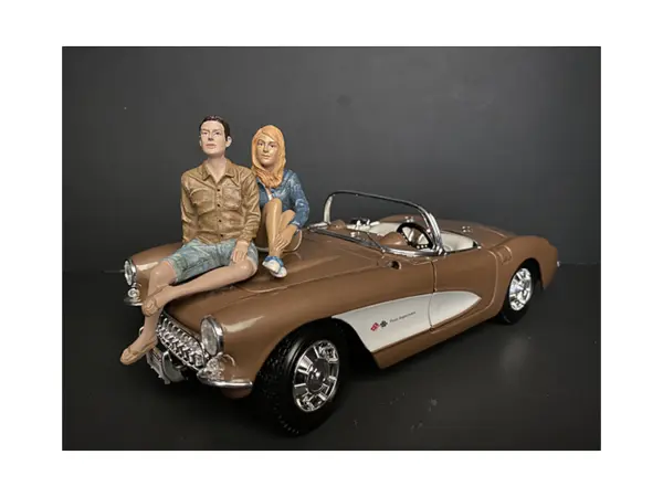 Seated Couple Release III, 2 piece Figurine Set for 1/18 Scale Models by American Diorama #1
