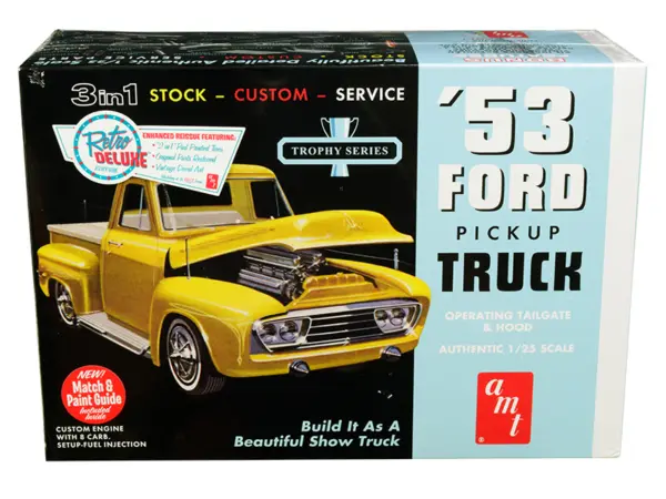 Skill 2 Model Kit 1953 Ford Pickup Truck "Trophy Series" 3 in 1 Kit 1/25 Scale Model by AMT #1