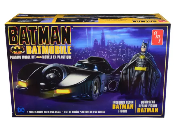 Skill 2 Model Kit Batmobile with Resin Batman Figurine "Batman" (1989)  1/25 Scale Model by AMT #1