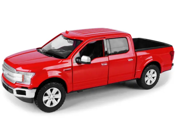 2019 Ford F-150 Lariat Crew Cab Pickup Truck Red 1/24-1/27 Diecast Model Car by Motormax #3