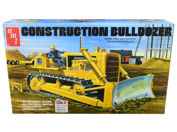 Skill 3 Model Kit Construction Bulldozer 1/25 Scale Model by AMT #1