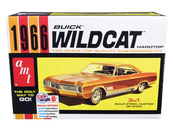 Skill 2 Model Kit 1966 Buick Wildcat Hardtop 3 in 1 Kit 1/25 Scale Model by AMT #1