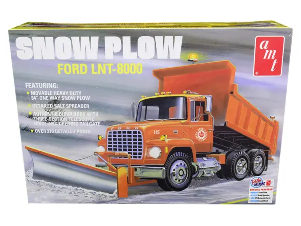 Skill 3 Model Kit Ford LNT-8000 Snow Plow Truck 1/25 Scale Model by AMT #1