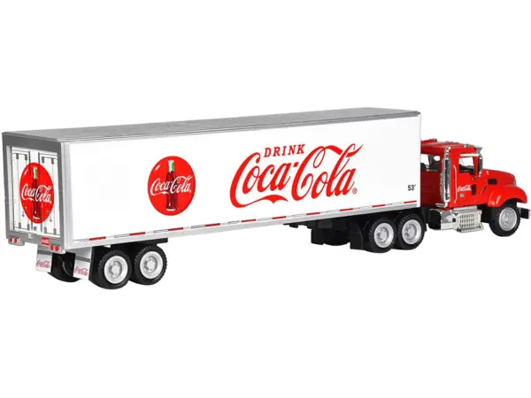 Truck Tractor with 53' Trailer "Drink Coca-Cola" Red and White 1/50 Diecast Model by Motorcity Classics #2