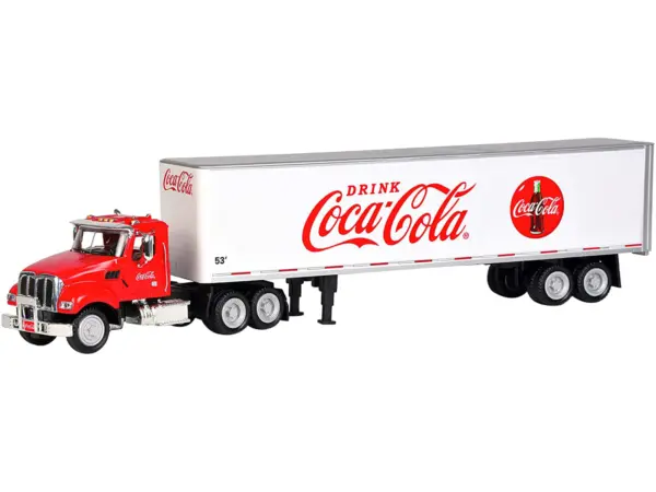 Truck Tractor with 53' Trailer "Drink Coca-Cola" Red and White 1/50 Diecast Model by Motorcity Classics #3