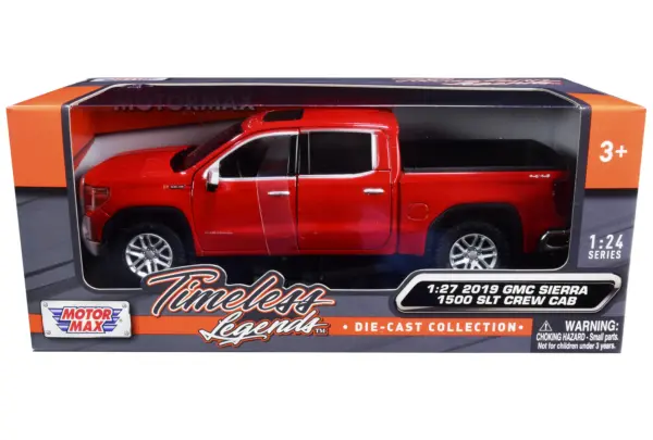 2019 GMC Sierra 1500 SLT Crew Cab Pickup Truck Red 1/24-1/27 Diecast Model Car by Motormax #2
