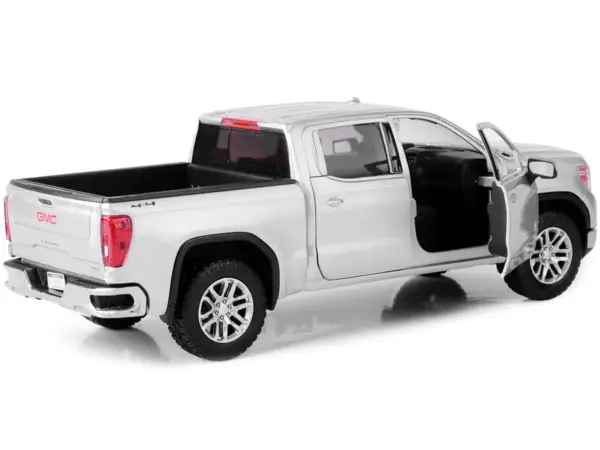 2019 GMC Sierra 1500 SLT Crew Cab Pickup Truck Silver Metallic 1/24-1/27 Diecast Model Car by Motormax #3