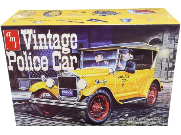 Skill 2 Model Kit 1927 Ford T Vintage Police Car 1/25 Scale Model by AMT #1