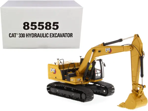 Cat Caterpillar 330 Hydraulic Excavator Next Generation with Operator "High Line Series" 1/50 Diecast Model by Diecast Masters #1