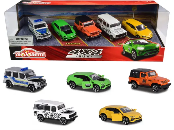 4x4 SUV Giftpack 5 piece Set 1/64 Diecast Model Cars by Majorette #1