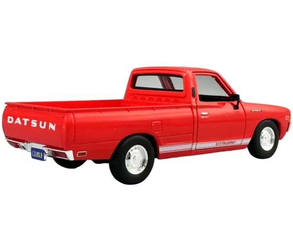 1973 Datsun 620 Pickup Truck "Li'l Hustler" Red with White Stripes "Special Edition" Series 1/24 Diecast Model Car by Maisto #3