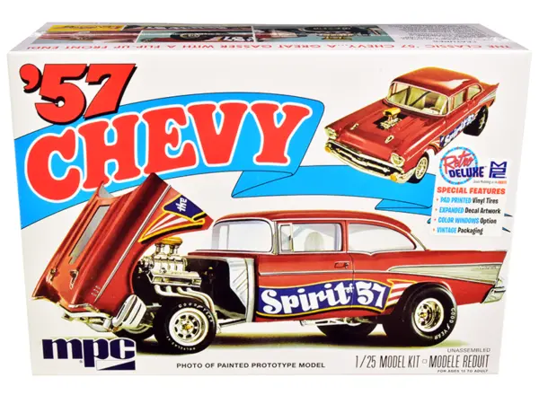 Skill 2 Model Kit 1957 Chevrolet Gasser Flip Nose "Spirit of 57" 1/25 Scale Model by MPC #1