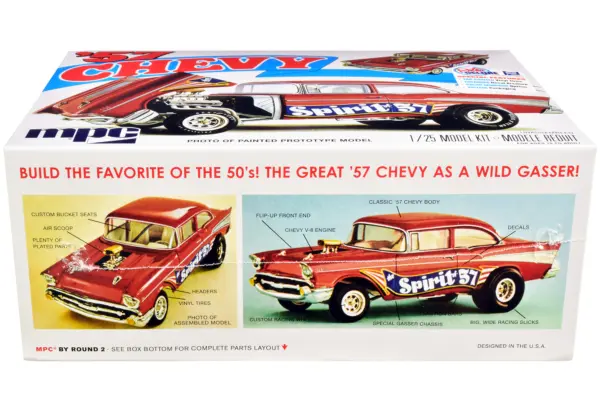 Skill 2 Model Kit 1957 Chevrolet Gasser Flip Nose "Spirit of 57" 1/25 Scale Model by MPC #3