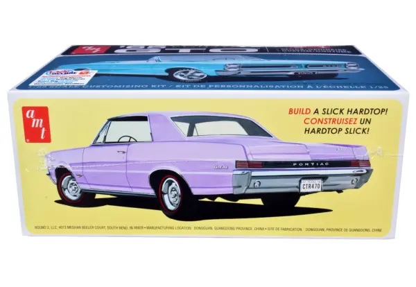 Skill 2 Model Kit 1965 Pontiac GTO 2-in-1 Kit 1/25 Scale Model by AMT #3