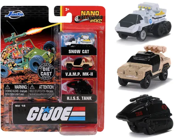 "G.I. Joe" 3 piece Set "Nano Hollywood Rides" Diecast Models by Jada #1