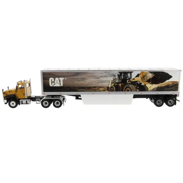 CAT Caterpillar CT660 Day Cab with Caterpillar Mural Dry Van Trailer "Transport Series" 1/50 Diecast Model by Diecast Masters #3