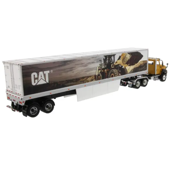 CAT Caterpillar CT660 Day Cab with Caterpillar Mural Dry Van Trailer "Transport Series" 1/50 Diecast Model by Diecast Masters #4