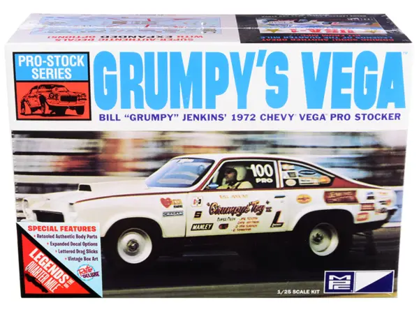 Skill 2 Model Kit 1972 Chevrolet Vega Pro Stock Bill "Grumpy" Jenkins' "Legends of the Quarter Mile" 1/25 Scale Model by MPC #1