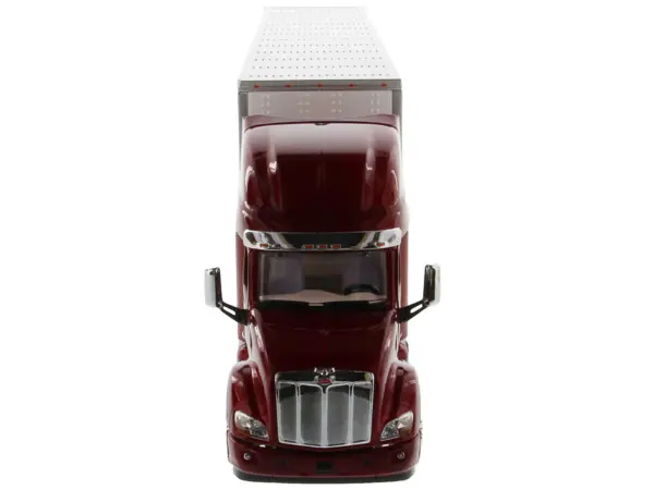 Peterbilt 579 UltraLoft Truck Tractor Red with "CAT Caterpillar" Mural Dry Van Trailer "Transport Series" 1/50 Diecast Model by Diecast Masters #3