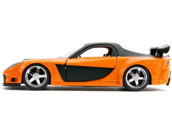Han's Mazda RX-7 RHD (Right Hand Drive) Orange Metallic and Black "Fast & Furious" Movie 1/32 Diecast Model Car by Jada #2