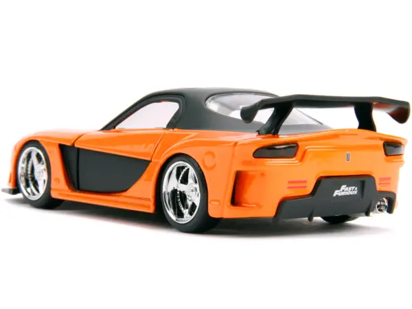 Han's Mazda RX-7 RHD (Right Hand Drive) Orange Metallic and Black "Fast & Furious" Movie 1/32 Diecast Model Car by Jada #3