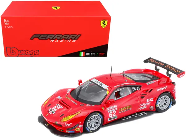 Ferrari 488 GTE #62 G. Fisichella - T. Vilander - J. Calado 24 Hours of Daytona (2017) 1/43 Diecast Model Car by Bburago #1