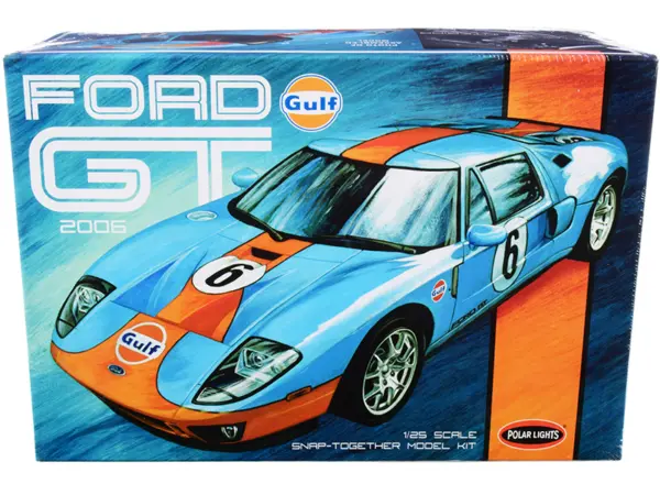 Skill 2 Snap Model Kit 2006 Ford GT "Gulf Oil" 1/25 Scale Model by Polar Lights #1