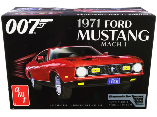 Skill 2 Model Kit 1971 Ford Mustang Mach 1 (James Bond 007) "Diamonds are Forever" (1971) Movie 1/25 Scale Model by AMT #1