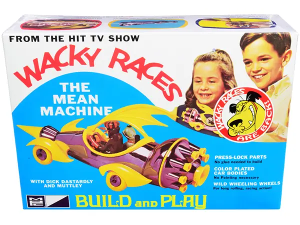 Skill 2 Snap Model Kit The Mean Machine with Dick Dastardly and Muttley Figurines "Wacky Races" (1968) TV Series 1/25 Scale Model by MPC #1