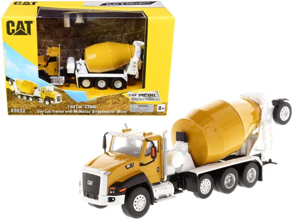 CAT Caterpillar CT660 Day Cab Tractor with McNeilus Bridgemaster Concrete Mixer "Play & Collect!" Series 1/64 Diecast Model by Diecast Masters #1