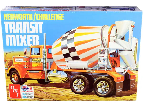 Skill 3 Model Kit Kenworth / Challenge Transit Cement Mixer Truck 1/25 Scale Model by AMT #1