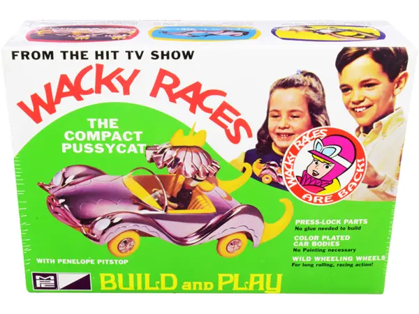 Skill 2 Snap Model Kit The Compact Pussycat with Penelope Pitstop Figurine "Wacky Races" (1968) TV Series 1/25 Scale Model by MPC #1