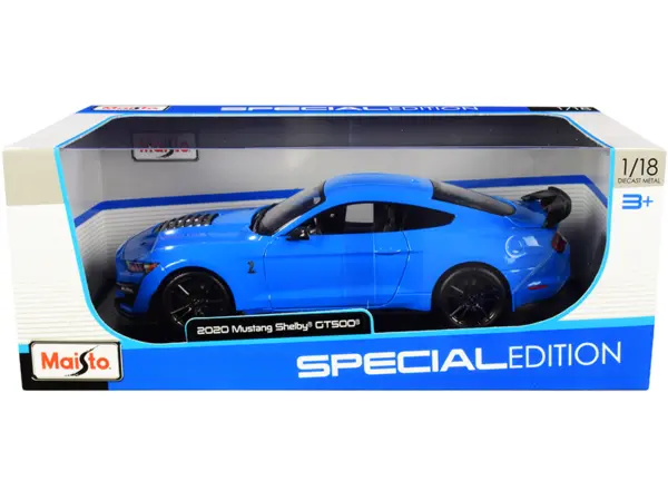 2020 Ford Mustang Shelby GT500 Light Blue "Special Edition" 1/18 Diecast Model Car by Maisto #1