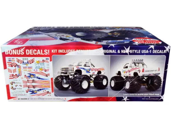 Skill 2 Model Kit Chevrolet Silverado "USA-1" Monster Truck 1/25 Scale Model by AMT #2